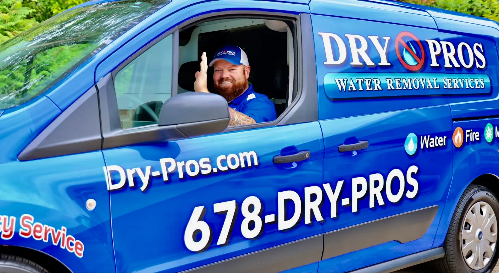 Dry Pros branded response van dispatched for water damage restoration in Atlanta GA